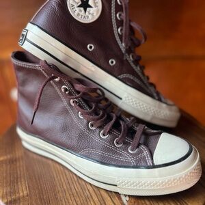 Converse Women’s High-Top Sneakers - Dark Brown/ Eggplant 8.5